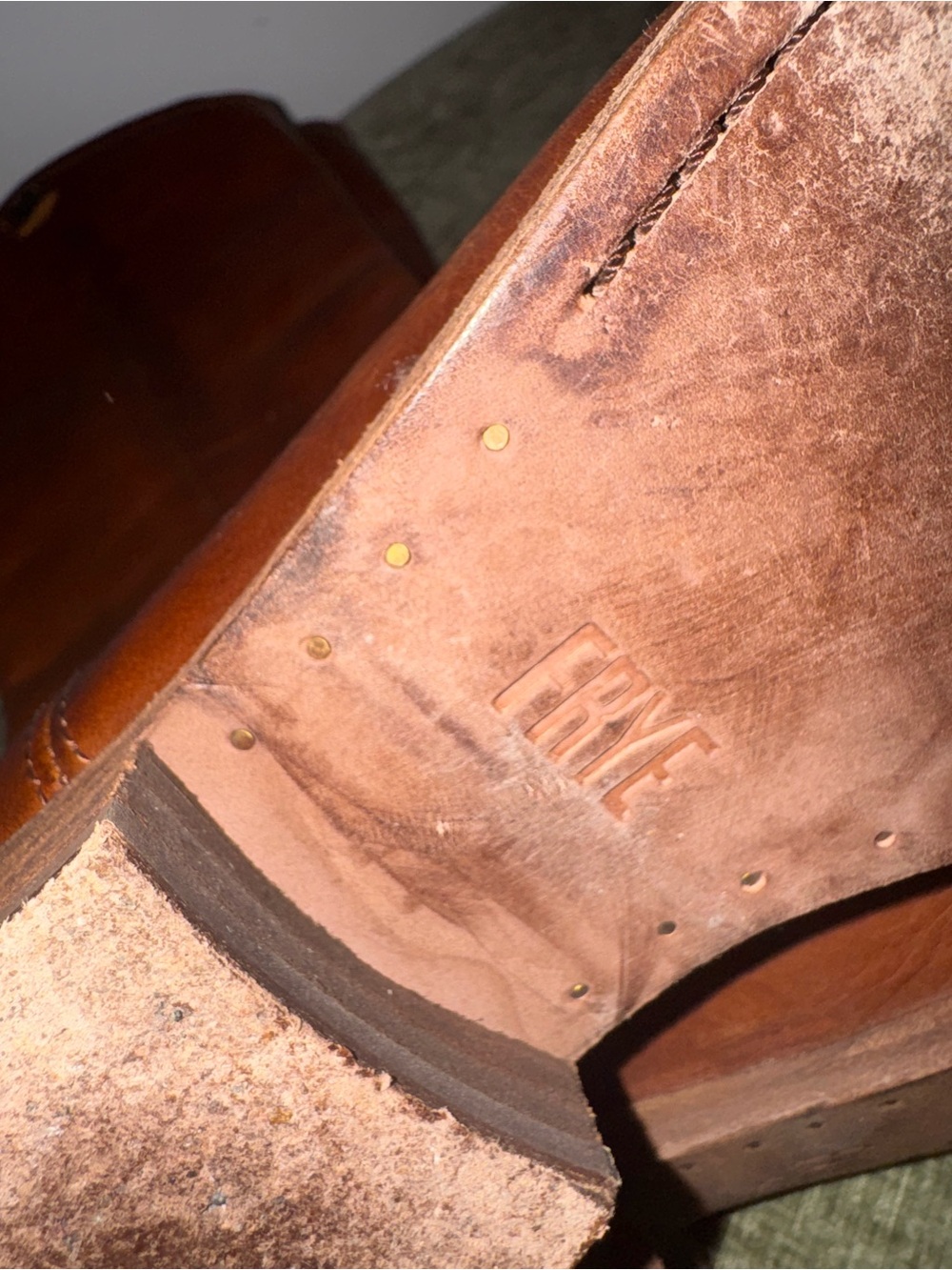 Frye Brown Leather Tall Riding Boots 7 - Picture 9 of 10
